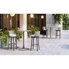 Zuo Midnight Wave Barstool - White-Dimensions: 19.3" L x 19.7" W x 39.4" H
