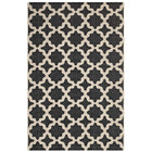 Modway Cerelia Moroccan Trellis Indoor/Outdoor Area Rug - 4 ft W x 6 ft L - Black/Beige-Moroccan Trellis Area Rug
