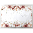 Rosedale Gold Wedding Greeting Cards/Envelopes - 5-1/2" x 8" - Congrats: Flowers - 6 Pack-Printed on premium uncoated paper