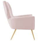 Modway Renata Button Tufted Performance Velvet Armchair - Pink-Dense Foam Padding