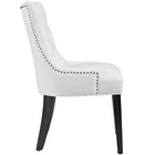 Modway Regent Vinyl Dining Side Chair - White - 2 Pack-Studded Nailhead Trim