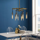 Modway Resolve Ceiling Light Pendant Chandelier - Antique Brass-Needs 12 E26 25W Bulbs (not included)