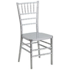Flash Furniture HERCULES PREMIUM Series Silver Resin Stacking Chiavari Chair-1000 lb. Weight Capacity