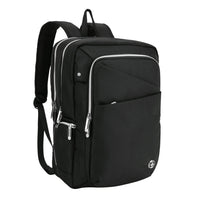 Swissdigital Design Katy Rose Tech Backpack with Apple Find My - Black Platinum-World's first luggage series that works with Apple Find My network