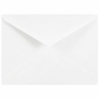 Jam Paper A2 Invitation Envelopes with V-Flap - 4 3/8" H x 5 3/4" W - White - 25 Pack-White V-Flap