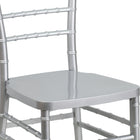 Flash Furniture HERCULES PREMIUM Series Silver Resin Stacking Chiavari Chair-One-Piece frame designed without use of screws