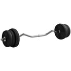 Soozier 50 lb Barbell Weight Set-Total 250 lb, with two 10lbs, four 5lbs plates and a 10lbs bar for versatile training