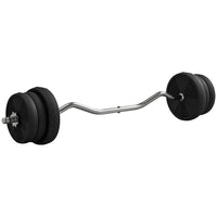 Soozier 50 lb Barbell Weight Set-Total 250 lb, with two 10lbs, four 5lbs plates and a 10lbs bar for versatile training