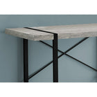 Monarch Specialties 7316 48" Computer Desk - Grey Reclaimed Wood/Black Metal-X-shaped metal bar on the back of the desk provides support and adds a decorative touch