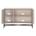 Hudson&Canal Brighton 48"W Buffet Table - Alder White-Clean with a soft, dry cloth and no harsh chemicals or abrasive cleaning materials