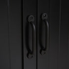 HOMCOM 48" H Kitchen Pantry Cabinet with Shelves - Black-Suitable for use in porch, bathroom, kitchen, tool room, etc