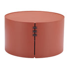 Zuo Bayu Coffee Table - Brown-Powder Coated Aluminum round shape tabletop