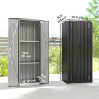 Outsunny Outdoor Storage Shed with Double Doors - 29.9" x 21.7" x 70.1" - Dark Grey-This weatherproof shed protects your items from level 4-5 winds and snow
