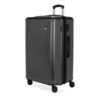 Swiss Gear Hardside Spinner 28" Checked Luggage - Dark Grey-Retractable, telescopic handle with easy thumb activation of push-button lock