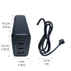 BlueDiamond Compact Power Strip & Charger - 1 AC Outlet - 45W 1x USB-A - 2x USB-C - 1.5m-Black