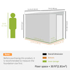 Outsunny Lean to Outdoor Storage Shed with Foundation Kit - 5' x 7'-Easily position this outdoor shed in any yard corner with its lean-to-wall design
