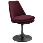 Modway Lippa Swivel Dining Performance Velvet Side Chair - Black Mulberry-Stain-Resistant Performance Velvet Upholstery