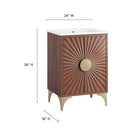 Modway Daylight 24" Bathroom Vanity - White/Walnut-Solid Mango Wood