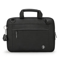 Swissdigital Bolligen 16″ Laptop Sleeve - Black-INTEGRATED USB CHARGING PORT - Equipped with a USB charging port with integrated cable design, offering quick access to charge your electronic devices such as smartphones, tablets, kindles and all other USB devices on the go while using them at the same time.