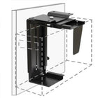 MotionGrey Under Desk PC Mount - Adjustable Computer CPU Holder with 360° Swivel for Desktop Towers - Black-5