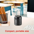 Staples Personal Dual Powered Light Use Pencil Sharpener - Black-High-capacity container with overflow prevention catches pencil mess