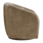 Modway Holland Swivel Vegan Leather Armchair - Mushroom-Non-Marking Glides