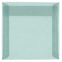 JAM Paper Square Translucent Vellum Invitation Envelopes - 8.5" x 8.5" - Ocean Blue - 25 Pack (PACV532)-Color: Ocean Blue