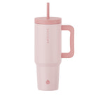 GROSCHE Aspen Insulated Water Tumbler with Handle - 40 oz. - Peach Rose Pink-40oz capacity