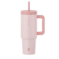 GROSCHE Aspen Insulated Water Tumbler with Handle - 40 oz. - Peach Rose Pink-40oz capacity