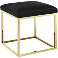 Modway Anticipate Ottoman - Gold/Black-Modern Bed Or Living Room Ottoman