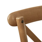 Flash Furniture HERCULES Series Stackable Pecan Wood Cross Back Chair-Protective Plastic Floor Glides