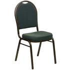 Flash Furniture HERCULES Series Dome Back Stacking Banquet Chair in Green Patterned Fabric - Gold Vein Frame-500 lb. Weight Capacity
