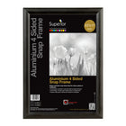 SECO Snap Poster Frame Case - 8.5 x 11 Inches - Black-Quick snap spring hinged front load frame makes it quick and easy to switch posters and pictures