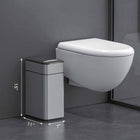 Elpheco TwinLid Stainless Small Sensor Garbage Can - 9.5L - Silver-Recommended Uses for Product: Bathroom, Office