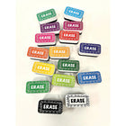 Ashley Productions Non-Magnetic Mini Whiteboard Erasers - Chalk Loops - 16 Pack-Fun and colourful designs