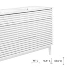Modway Render 48" Double Sink Bathroom Vanity - White-Tapered Wood Legs