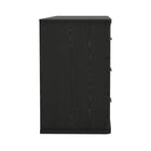 Manhattan Comfort Clifford Traditional 6-Drawer Double Dresser - Black-Versatile Design: Complements modern and transitional bedroom interiors