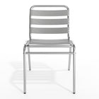 Flash Furniture Commercial Aluminum Indoor-Outdoor Restaurant Stack Chair with Triple Slat Back-Plastic Floor Glides
