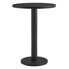 Modway Neo 31" Round Indoor/Outdoor Patio Wood Bar Table - Black-Assembly Required