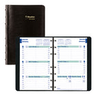 Blueline 2026 Essential Weekly Indexed Planner - 8" x 5" - Bilingual - Black-12-Month: January 2026 to December 2026