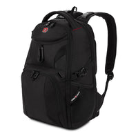 Swiss Gear ScanSmart Laptop Backpack - Black-TSA-friendly, Lay-flat ScanSmart compartment with padded 14” laptop and tablet sleeves