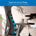 Mount-It! Ergo Collection Full Back Cushion - Black-The memory foam-filled ergonomic pillow gently conforms to your body contours, delivering maximum personal support