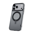 TUFF8 Glide360 Mag Case for iPhone 17 Pro Max - Smoke Black-360° Rotating Stand: Built-in stand that rotates to multiple angles for hands-free phone use