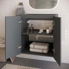 Modway Bryn 24" Wall-Mount Bathroom Vanity - Grey-Soft-Close Doors