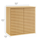 Modway Render Wall Mounted Bathroom Cabinet - Oak-Adjustable Shelves