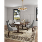 Manhattan Comfort Shubert 19.25" Modern Faux Leather and Velvet Upholstered Dining Chairs - Light Grey - Set of 2-Frame Made of Solid Beech Wood with Rich Dark Finish