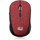 Adesso iMouse S80R Wireless Fabric Optical Mini Mouse - Red-Optical Sensor