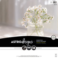 Astrodesigns Cardstock Paper - 12" x 12" - Bright White - 25 Pack -Acid-Free and Lignin-Free Printing Paper