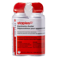 Staples Electronics Duster Compressed Air - 7 oz - 2 Pack-Designed for cleaning dust and small particles from keyboards and sensitive electronic components