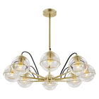 Modway Hanna 8-Light Chandelier - Clear/Gold-8-Light Chandelier